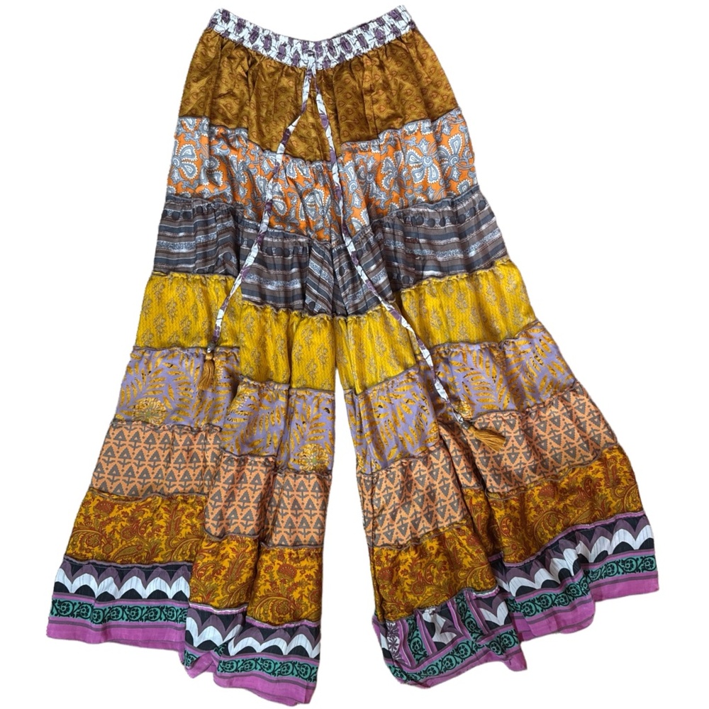 Wylder Trading Company Wide Leg Silk Pants